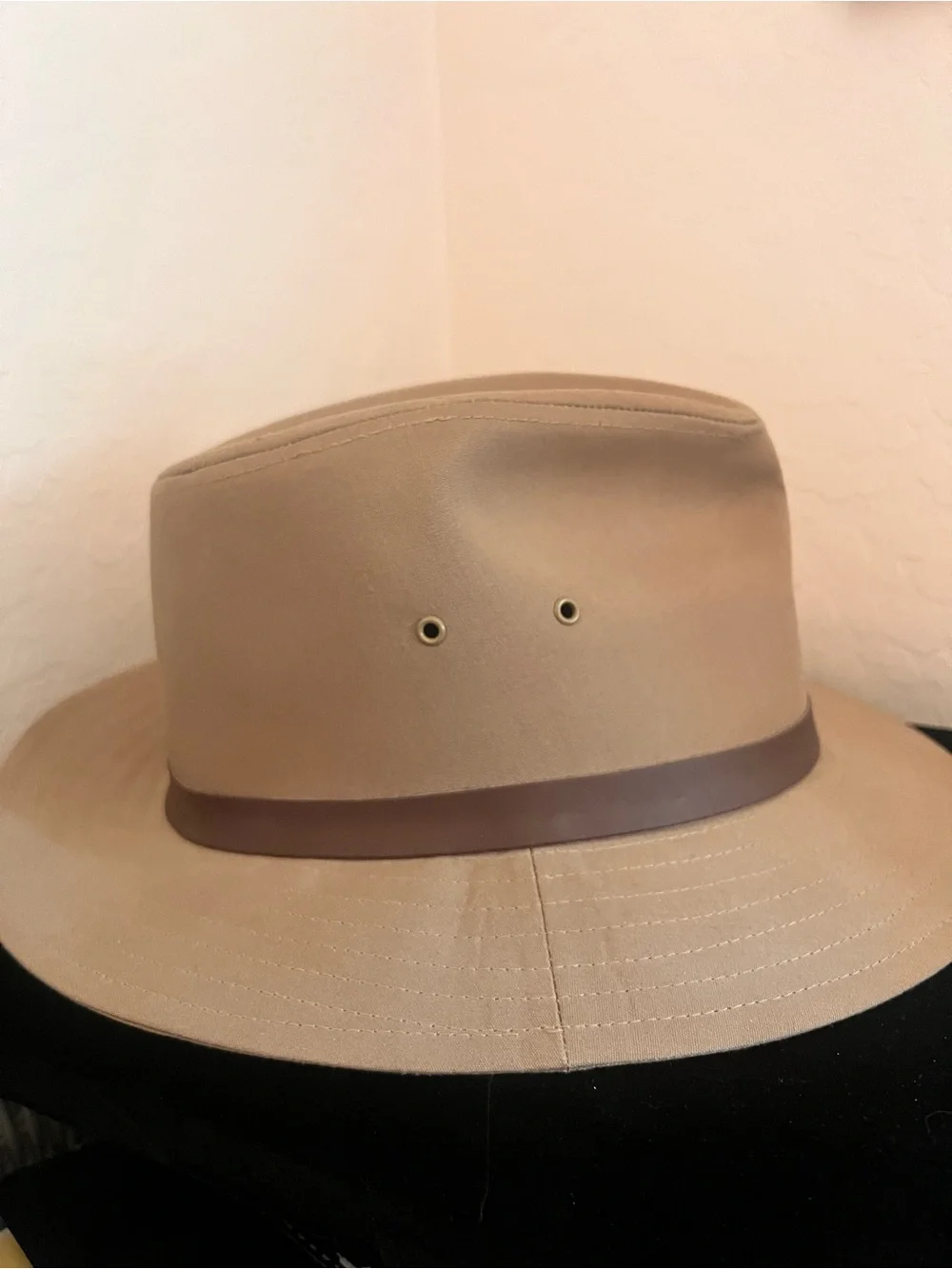 Vintage Dobbs Gable Khaki Safari Fedora Hat…medium